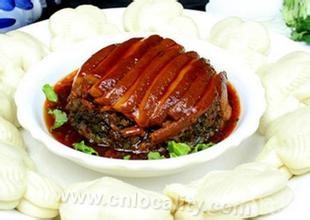 Sauced plum meat