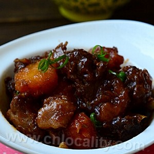 Braised duck with papaya