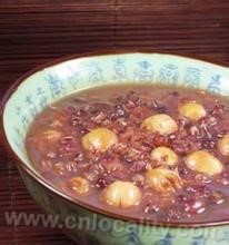 Potato and red bean dough porridge