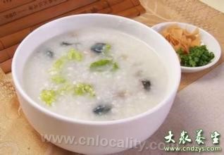 Pork liver and mung bean porridge