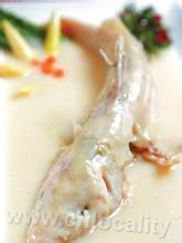 Fish in white sauce