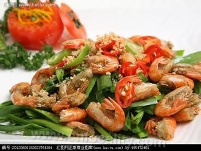 Stir-fried shallots with shrimp