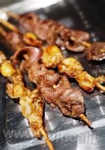 Chicken gizzard kebabs