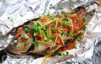 Grilled crucian carp