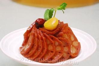 Steamed Llotus Root with Sweetmeat