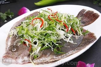 Steamed turbot