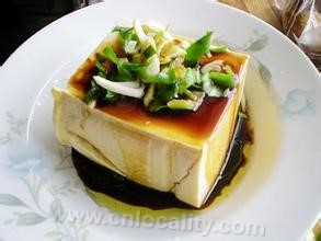 Bean curd with sauce