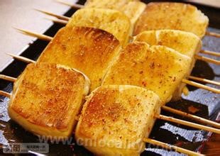 Baked steamed bread slices