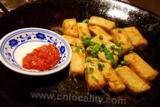 Fried hairy tofu