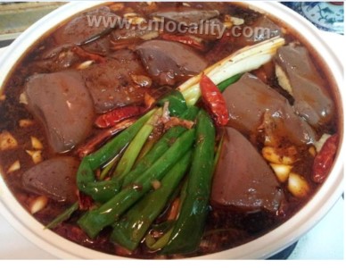 Dried pork blood bean curd