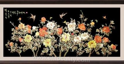 Sound of spring straw craft painting